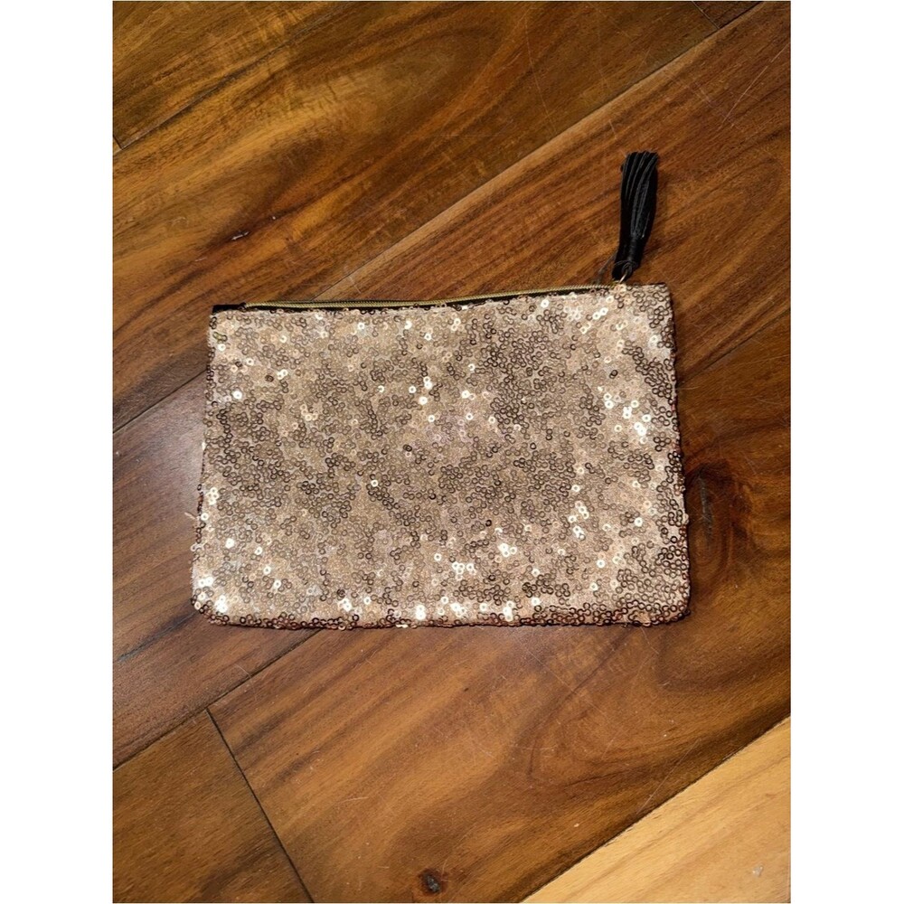 Ipsy 2018 Sequin Zip Glam Pouch in Rose Gold